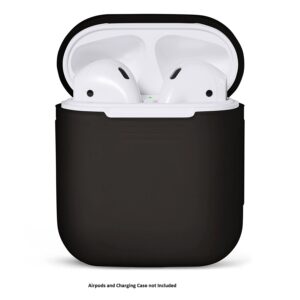 כיסוי סיליקון לאיירפודס Airpods שחור עם תופסן