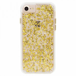 מגן כיסוי לאייפון 6/6S/7/8/SE שקוף זהב אמיתי 24 קראט Case Mate