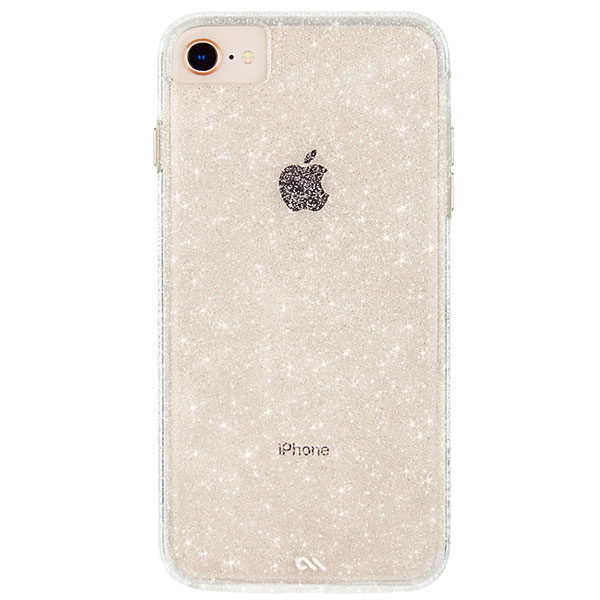 מגן כיסוי לאייפון 6/6S/7/8/SE שקוף נצנצים Case Mate