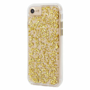 מגן כיסוי לאייפון 6/6S/7/8/SE שקוף זהב אמיתי 24 קראט Case Mate