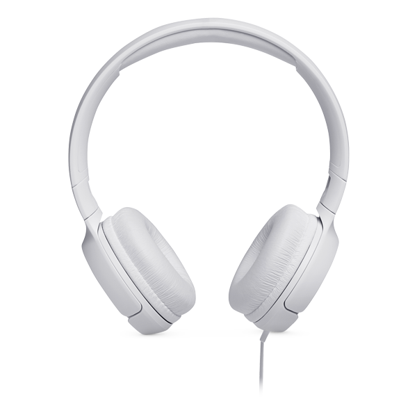 אוזניות קשת JBL Tune 500 לבנות | מיקרופון מובנה וצליל נקי