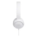אוזניות קשת JBL Tune 500 לבנות | מיקרופון מובנה וצליל נקי