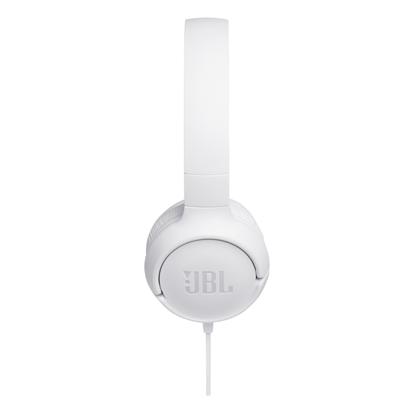 אוזניות קשת JBL Tune 500 לבנות | מיקרופון מובנה וצליל נקי
