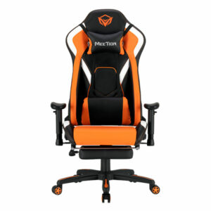 מושב גיימינג שחור כתום מקצועי עם הדום MeeTion Gaming Chair CHR22