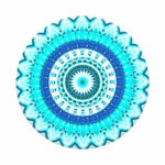 פופסוקט תופסן לסמארטפון מנדלה כחולה PopSocket Blue Floral Mandala