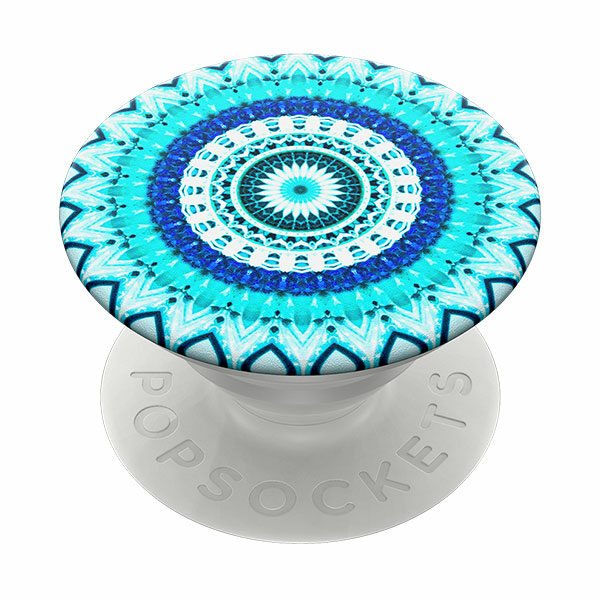 פופסוקט תופסן לסמארטפון מנדלה כחולה PopSocket Blue Floral Mandala