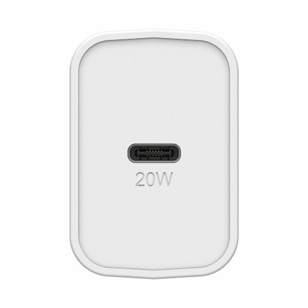 מטען בית אוטרבוקס 20 וואט עם יציאת USB-C לבן Otterbox