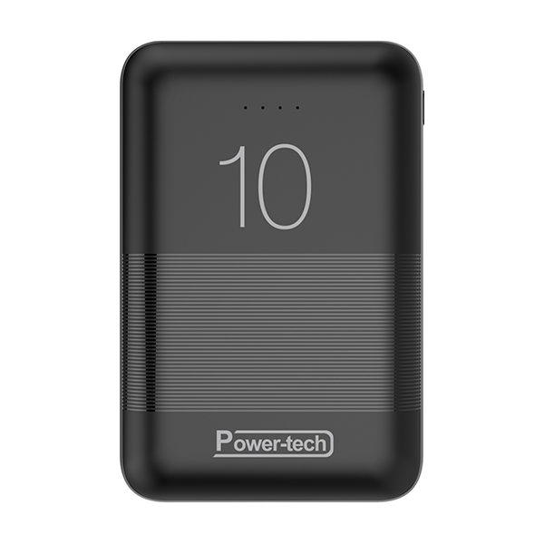 מטען נייד קומפקטי 10000mAh עם 3 יציאות Power-Tech PB-10