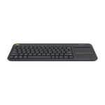 מקלדת עם משטח מגע אלחוטית מעוצבת וקומפקטית Logitech k400 Plus