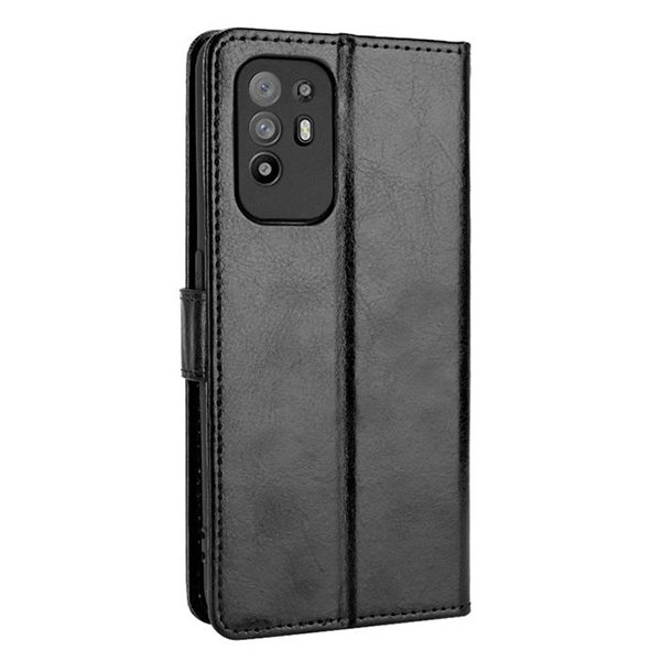 כיסוי ארנק ל Oppo A94 דמוי עור שחור