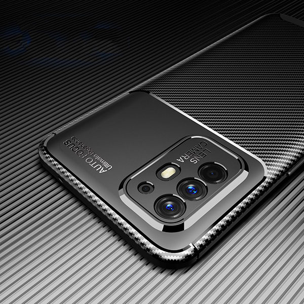 כיסוי ל Oppo A94 שחור דמוי קרבון קשיח ועמיד
