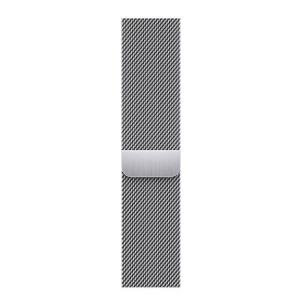 שעון חכם Apple Watch Series 7 45mm כסוף פלדת אל-חלד תומך GPS ו-Cellular עם רצועת Milanese Loop