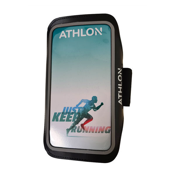 נרתיק ריצה לסמארטפון שחור Athlon איכותי סופג זיעה לזרוע