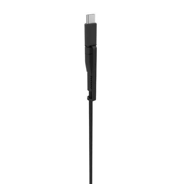כבל טעינה משולב 2 מטר מ-USB-C ל-USB-C ו-MicroUSB שחור Mophie