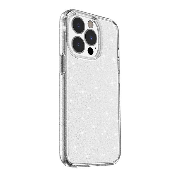 כיסוי לאייפון 14 פרו מקס שקוף נצנצים חזק ודק PureGear DualTek Slim
