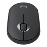עכבר אלחוטי שקט שחור Logitech M350 Pebble בעל מבנה שטוח
