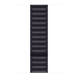 רצועת עור מקורית לשעון אפל 45 מ”מ דיו כהה Apple Watch Leather Link S/M
