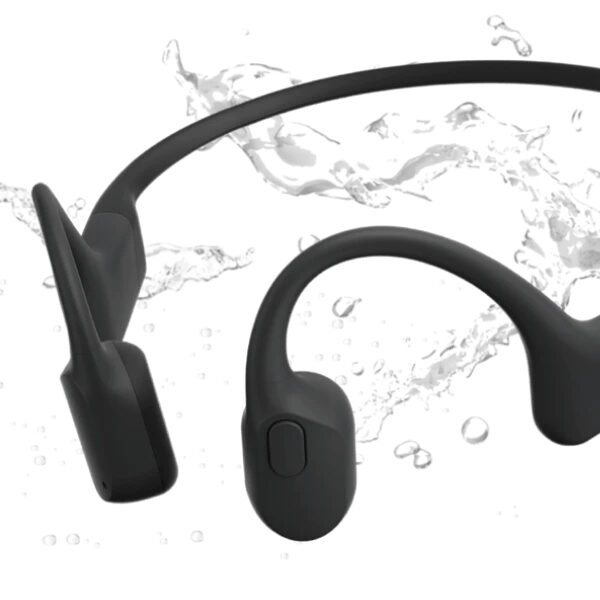 אוזניות עצם אלחוטיות Shokz OpenRun Mini קומפקטיות עמידות במים שחור