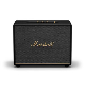 רמקול Marshall Woburn 3 ביתי גדול עם סאונד עוצמתי וחיבור לטלוויזיה שחור