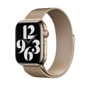 רצועת מתכת זהב מקורית ל Apple Watch Milanese Loop Band 42/44/45/49 מ"מ