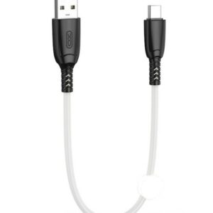 כבל מתאם USB-A לType-C לבן באורך 0.25 מטר לטעינה והעברת נתונים XO NB247