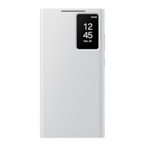כיסוי ספר חכם לS24 אולטרה לבן מקורי עם ארנק Smart View