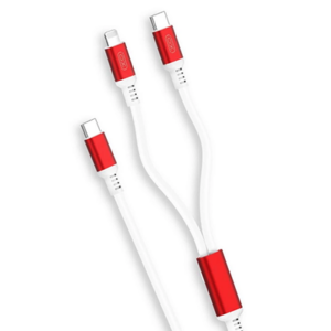 כבל 2 ב-1 עם חיבור Type-C וחיבור Lightning לטעינה מהירה XO-NB-136 לבן