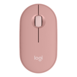 עכבר בלוטוס שקט ורוד 2 Logitech M350S Pebble בעל מבנה שטוח
