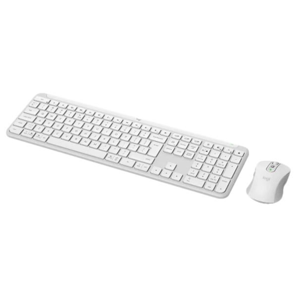 סט אלחוטי Logitech MK950 Slim עכבר ומקלדת בצבע Off-White לפרודקטיביות מקסימלית