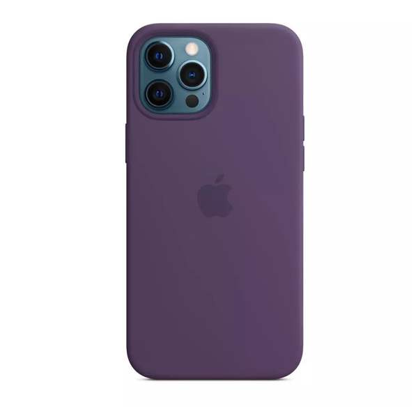 מגן כיסוי מקורי לאייפון 12 מיני סגול כהה תומך MagSafe
