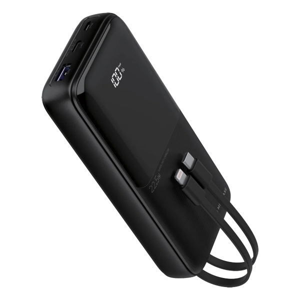 מטען מהיר נייד 10000mAh שחור עם תצוגת לד Miracase MPB10
