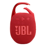 רמקול JBL Clip 5 אדום נייד עם סאונד עוצמתי ועמידות למים
