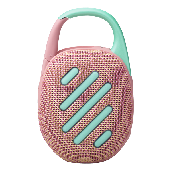 רמקול JBL Clip 5 ורוד נייד עם סאונד עוצמתי ועמידות למים