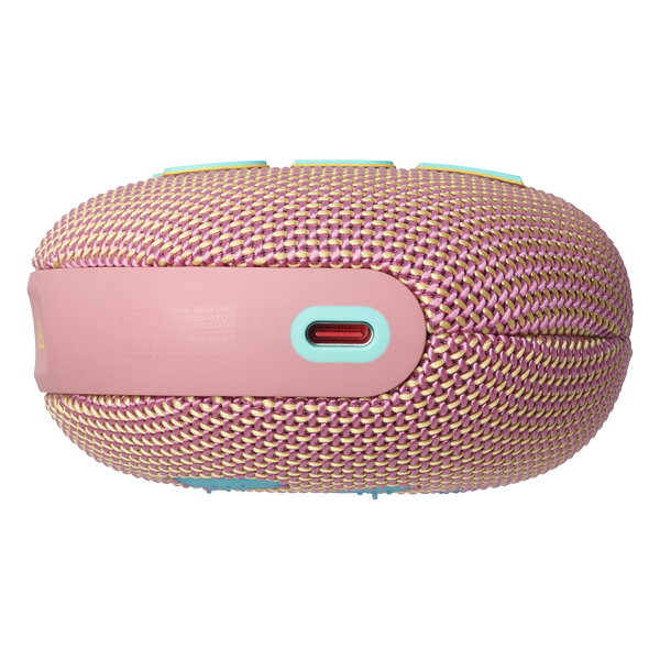 רמקול JBL Clip 5 ורוד נייד עם סאונד עוצמתי ועמידות למים