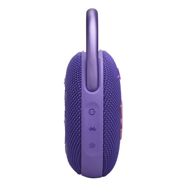 רמקול JBL Clip 5 סגול נייד עם סאונד עוצמתי ועמידות למים