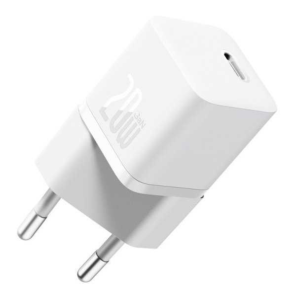 מטען קיר מהיר GaN5 בהספק 20W מבית Baseus לבן