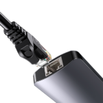 האב USB-C עם 6 חיבורים כולל חיבור RJ45 בעיצוב אלומיניום עמיד Yesido