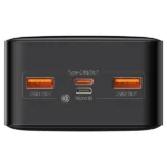 מטען נייד 30000mAh 20W עוצמתי עם טעינה מהירה וצג LED – שחור | Baseus Bipow
