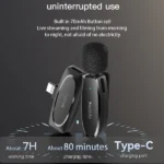 מיקרופון כפול אלחוטי Type-C עם טכנולוגיה להפחתת רעשים Yesido KR13