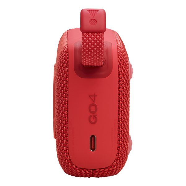 רמקול JBL Go 4 אדום נייד עם סאונד עוצמתי ועמידות למים