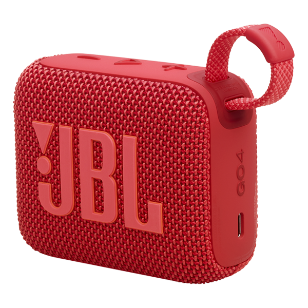 רמקול JBL Go 4 אדום נייד עם סאונד עוצמתי ועמידות למים