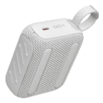 רמקול JBL Go 4 לבן נייד עם סאונד עוצמתי ועמידות למים