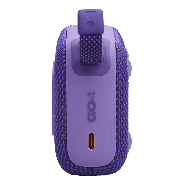 רמקול JBL Go 4 סגול נייד עם סאונד עוצמתי ועמידות למים