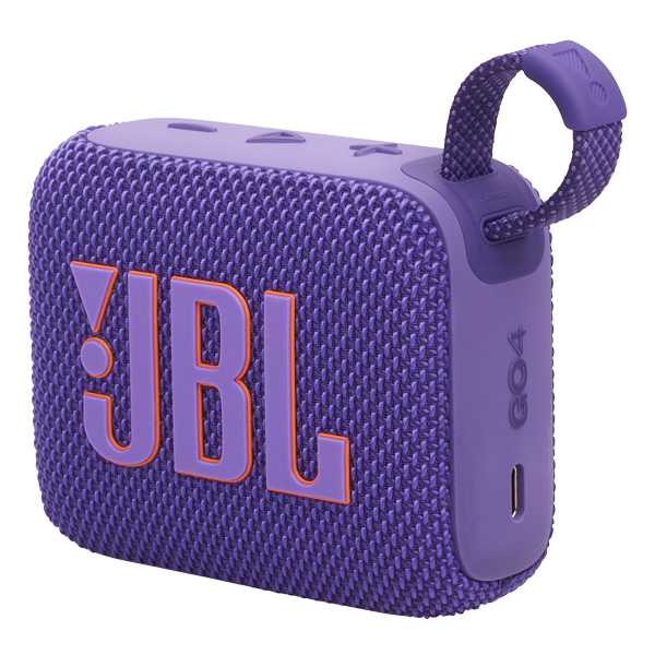 רמקול JBL Go 4 סגול נייד עם סאונד עוצמתי ועמידות למים