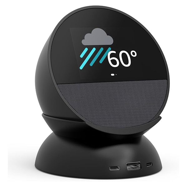 רמקול חכם Amazon Echo Spot שחור עם עוזרת קולית Alexa