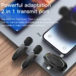 מיקרופון אלחוטי Type-C עם טכנולוגיה AI להפחתת רעשים Yesido KR11