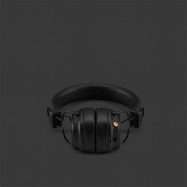 אוזניות Marshall Major 5 שחור | אוזניות אלחוטיות עם 100+ שעות נגינה ועיצוב מתקפל