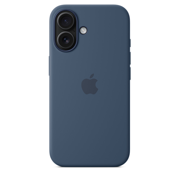 כיסוי סיליקון לאייפון 16 ג׳ינס תומך MagSafe מקורי Apple Silicone Denim