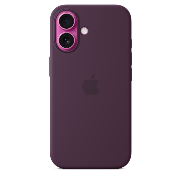 כיסוי סיליקון לאייפון 16 סגול תומך MagSafe מקורי Apple Silicone Plum