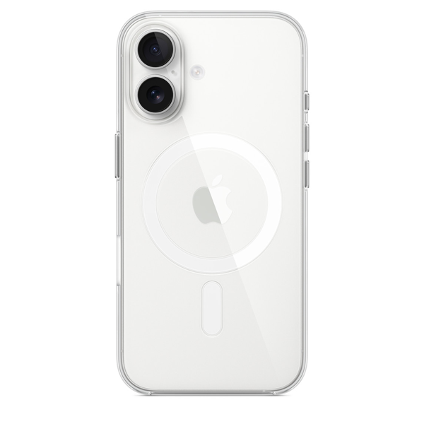 כיסוי סיליקון לאייפון 16 שקוף תומך MagSafe מקורי Apple Silicone Clear
